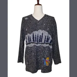 Disney Store Vintage Winnie The Pooh Winter Knit Sweater thumbnail 1