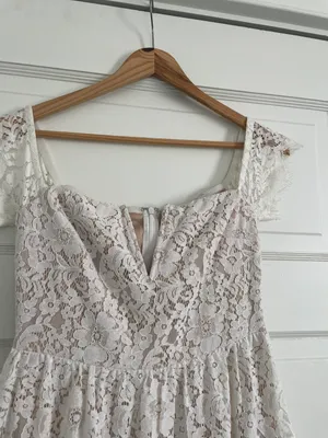 Lulus White Lace Off Shoulder Midi Dress thumbnail 4