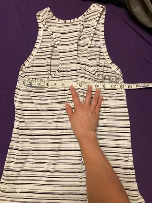 Lululemon All Tied Up Tank - Cut Back White Black stripe thumbnail 5
