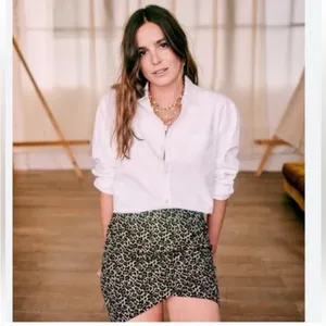 Sezane | Sézane | Jupe Calvi / Calvi Mini Skirt | Leopard Marron Dore | Fr Sz 38 thumbnail 7