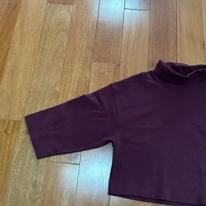 The North Face Sweatshirt Womens Burgundy Cropped Turtleneck S‎ thumbnail 3