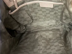 Michael Kors Jet Set Brown/Tan Soft Leather Large Tote Bag Purse W/Logo Charm thumbnail 4