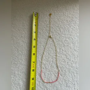 Pura Vida Pink Coral & Gold Beaded Necklace thumbnail 4