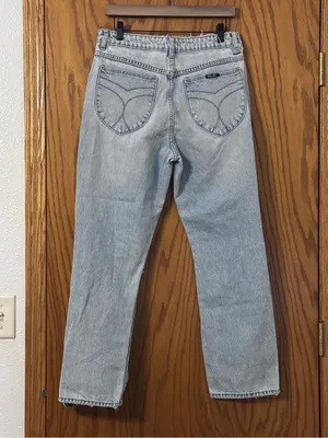 Rollas Original High Rise Straight Jeans - Distressed - Size Aussie 14 (US 10) thumbnail 2