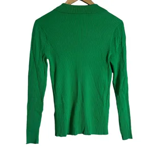Lauren Ralph Lauren Green Collared Polo Ribbed Knit Cardigan Sweater Size M thumbnail 12