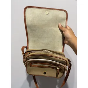 Dooney & Bourke Vintage Brown Shoulder Bag Gold Hardware Buckle Women 9.5x6.5" L thumbnail 10