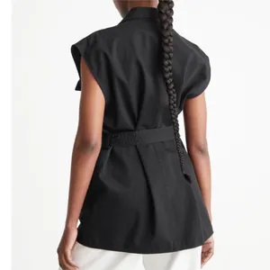 & Other Stories‎ Black Belted Utility Tunic Vest Size Small thumbnail 3