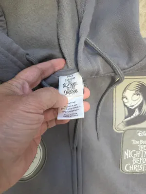 Disney The Nightmare Before Christmas XL Multi Patch Full Zip Hoodie Sweatshirt thumbnail 8
