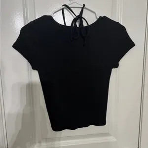 American Eagle Outfitters Black Crop Top thumbnail 4