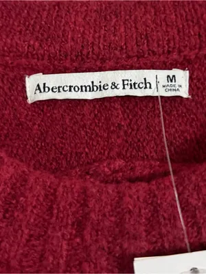 Abercrombie & Fitch Madeline Red Wool Blend Sweater Mini Dress NWT M TALL thumbnail 9