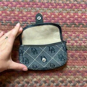 Vtg Dooney & Bourke Canvas Pouch Card Case Wallet Snap thumbnail 4