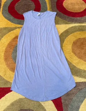 ZYIA Active The Tybee Island Dress Periwinkle Purple Very Short Mini Lightweight thumbnail 1