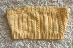 Edikted tube top knit yellow xs thumbnail 1