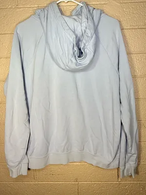 Nike Pale Blue Pullover Hoodie with Swoosh Tag thumbnail 2