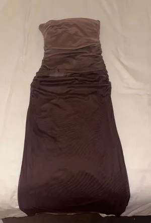 Fitted maxi dress Brown Size M thumbnail 1