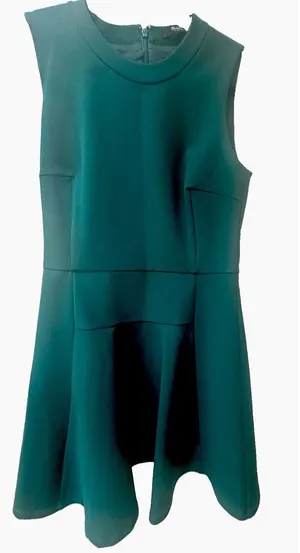 Madewell Fit & Flare Anywhere Dress Women's Sz 2 Forest Green Classic Sleeveless thumbnail 1