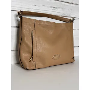 Coach Pebbled Leather Scout Hobo Shoulder Bag Tan Beige Gold Tone Hardware thumbnail 11
