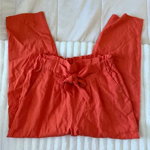Calligraphic Orange Paperbag Waist Pants thumbnail 2