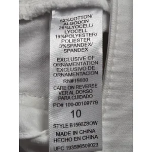 Democracy Ab-solution Booty Lift Straight Leg White Jeans Stretch Size 10 thumbnail 4