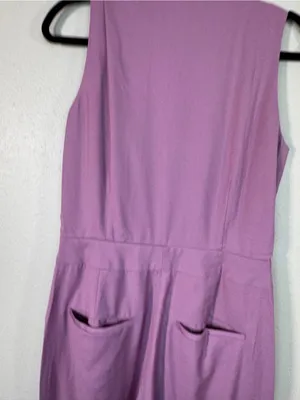 Wildfang Purple The Empower High Waisted V Neck Wide Leg Jumpsuit Womens 10 NWT thumbnail 4