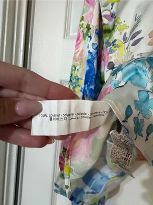 ZARA Satin Effect Floral Shirt thumbnail 6
