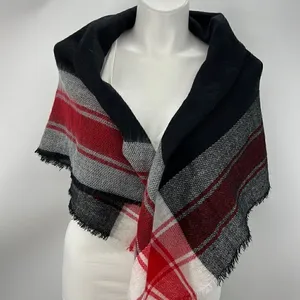 Cato black, red and white scarf new thumbnail 1