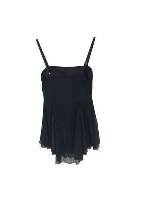Halara Black Sleeveless Mini Dress Mesh Overlay Built in Shorts Flowy Hem Size S thumbnail 2