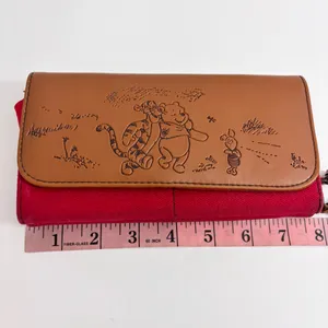 Disney Winnie The Pooh Vintage‎ Tigger & Piglet Leather/Jean Wallet thumbnail 5