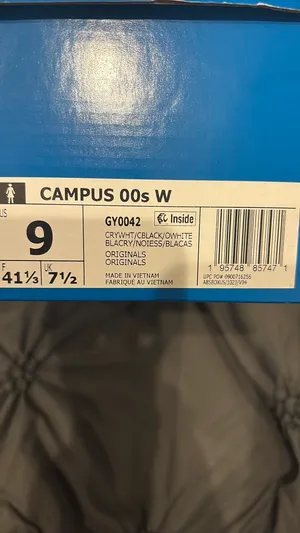 NWT Adidas Campus shoes Grey/white/black thumbnail 4