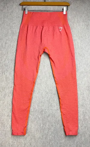 Gymshark Vital Seamless High Waisted Leggings Coral Orange Marl‎ Womens Medium thumbnail 1