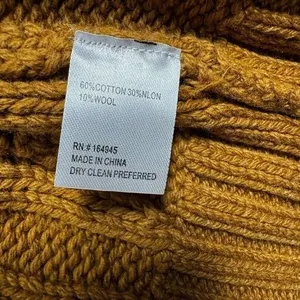 TOCXIN Cable Knit Cropped Cardigan Sweater XS Cotton/Wool Blend Cabincore Cozy‎ thumbnail 7