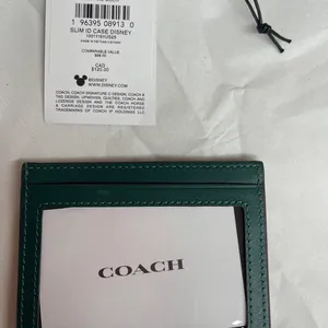 Coach Dark Pine Disney X Slim Id Card Case With Winter Motif thumbnail 2