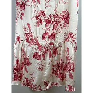 Reformation Sianna Silk Dress In Paris Floral Statin Prarie Sz. 10 NWT Coquette‎ thumbnail 13