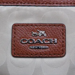 Coach Signature Cream Nylon Rectangle Crossbody Bag Handbag Style 35454 thumbnail 5