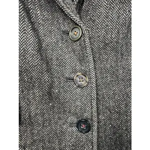 Vintage Banana Republic 0 Blazer Womens‎ Tweed Wool Linen 2006 Brown READ thumbnail 10