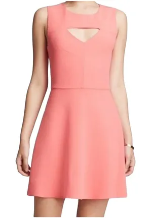French Connection Cutout Dress in Coral , Size 10​​​​​​ thumbnail 1