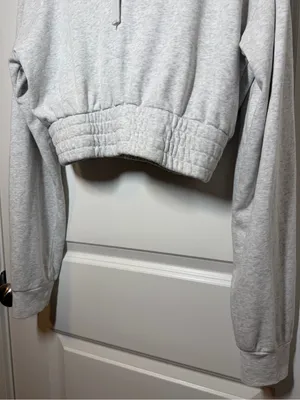 Talentless Women’s Boxing Hoodie in Ash Heather Grey thumbnail 3