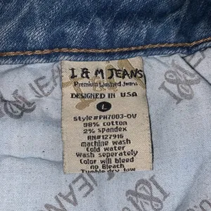 I & M Jeans short overalls bib distressed womens size L juniors stretchy thumbnail 4