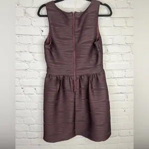 Juniors rewind dark‎ maroon textured fit and flare sleeveless dress large thumbnail 2