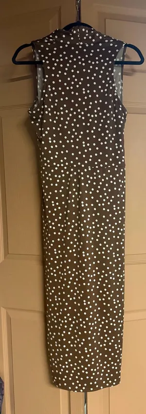 Rachel Rachel Roy Sleeveless Draped Polka Dot Midi Dress thumbnail 4
