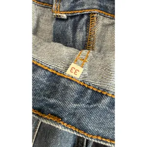 Levis Denim Midi Skirt Women 33 Blue Medium Wash Straight Back Slit 5-Pocket thumbnail 5