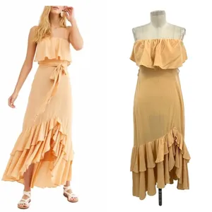 Free People‎ Endless Summer Tavia Strapless Maxi Dress Neutral Size XS thumbnail 2