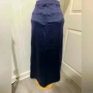 Anthropologie $128 Purple Sateen Satin Trouser Maxi Skirt Slit NEW Size 4‎ thumbnail 4