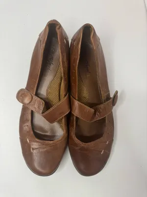 Natural Soul By Naturalizer Brown Leather Mary Jane Shoes Size 9.5M thumbnail 2
