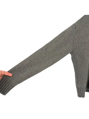 Polo Ralph Lauren Gray Wool Blend Crewneck Sweater Size Large Quiet Luxury thumbnail 4