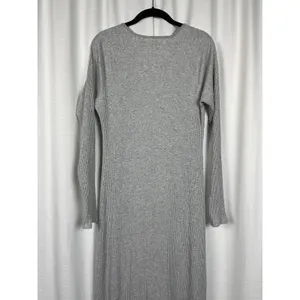 Aerie Gray Ribbed Knit Maxi Dress Sz.L thumbnail 12