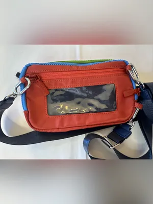 CAITINA Multicolor Colorblock Crossbody Bag Pouch Zip Adjustable Strap thumbnail 5