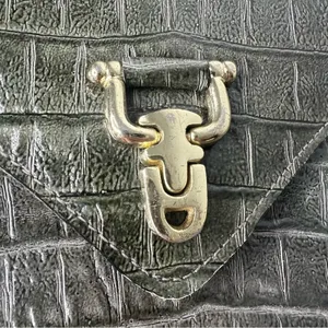Vintage Green Croc Embossed Chain Strap Envelope Shoulder Bag thumbnail 7