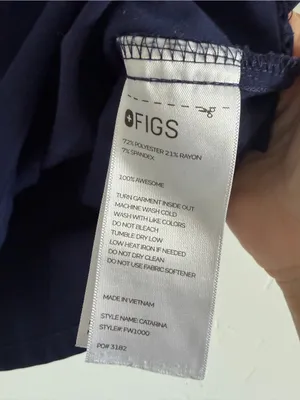 FIGS Catarina One-Pocket Scrub Top XXS Navy Blue Technical Collection thumbnail 4