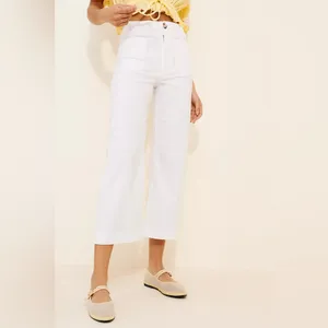 Anthropologie NWOT Maeve The Colette Cropped Wide-Leg Pants: Embroidered Edition thumbnail 5